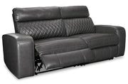 Samperstone 2-Piece Power Reclining Sectional Loveseat Faux Leather