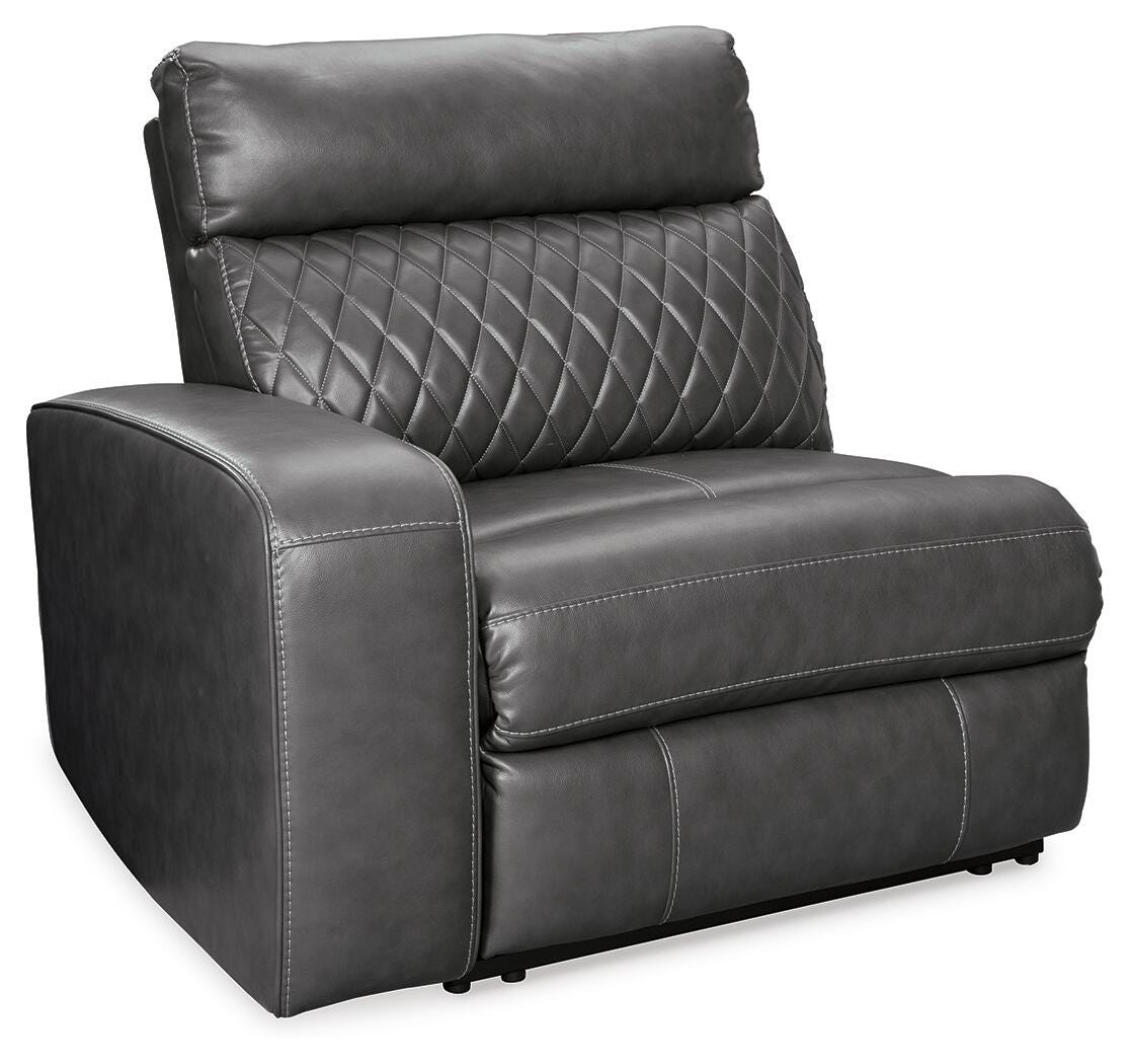 Samperstone 2-Piece Power Reclining Sectional Loveseat Faux Leather