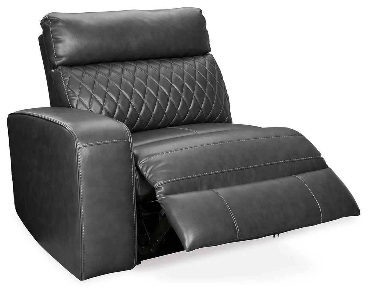 Samperstone 2-Piece Power Reclining Sectional Loveseat Faux Leather
