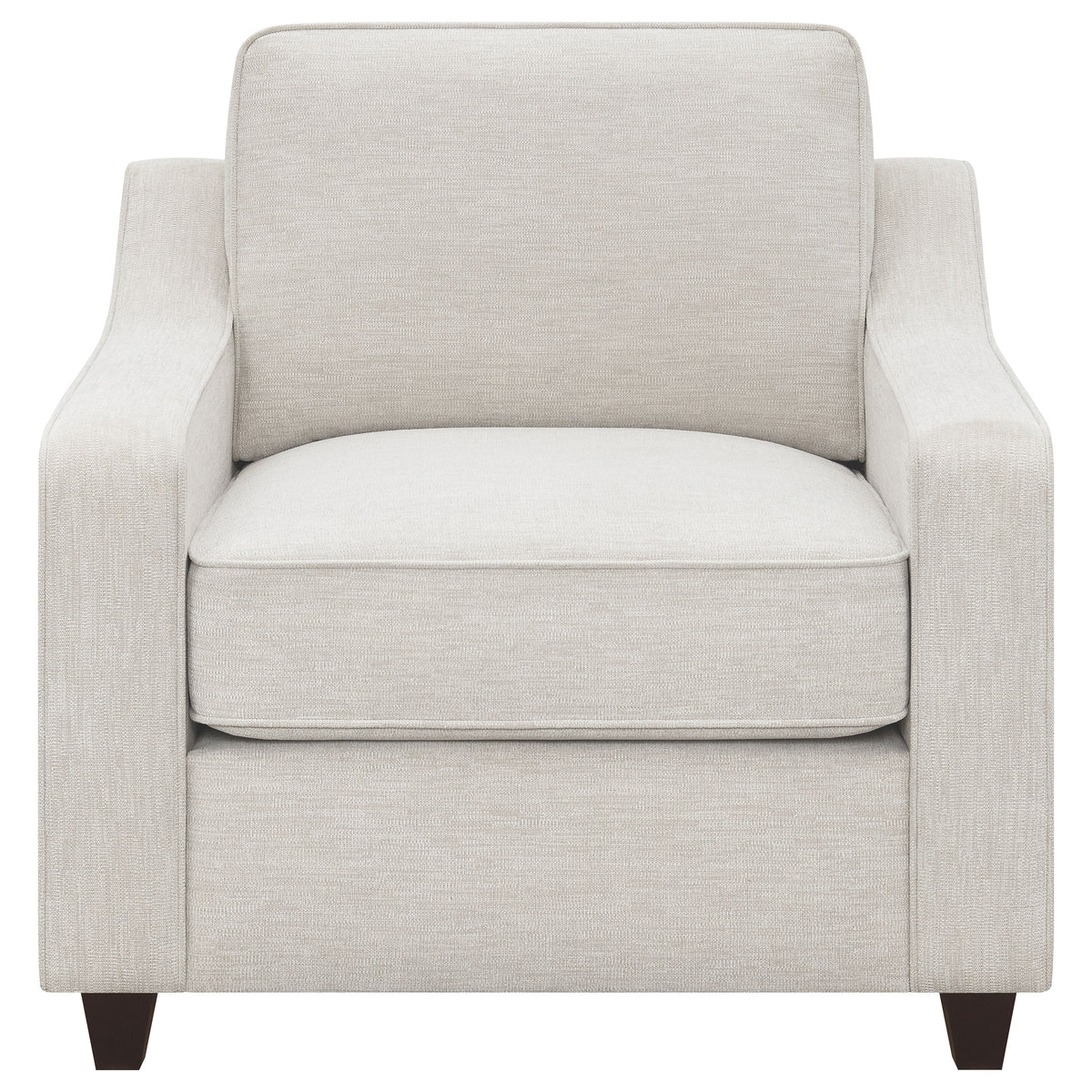 Christine 3-piece Upholstered Sloped Arm Sofa Set Beige