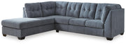 Marleton 2-Piece Sleeper Sectional with Chaise Microfiber