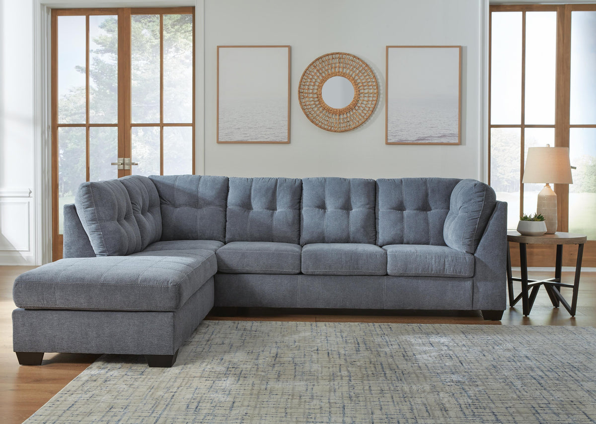 Marleton 2-Piece Sectional with Chaise Microfiber