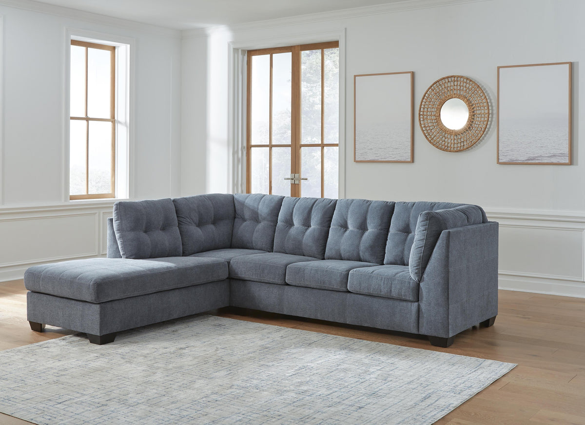Marleton 2-Piece Sectional with Chaise Microfiber