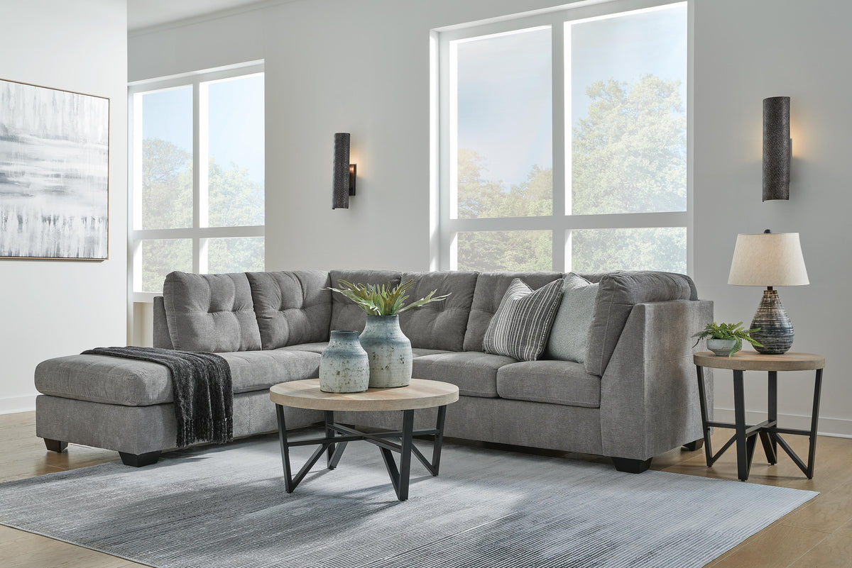 Marleton 2-Piece Sectional with Chaise Microfiber