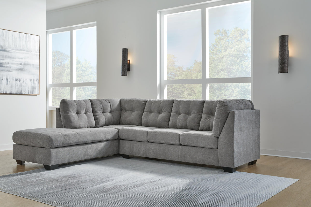 Marleton 2-Piece Sectional with Chaise Microfiber