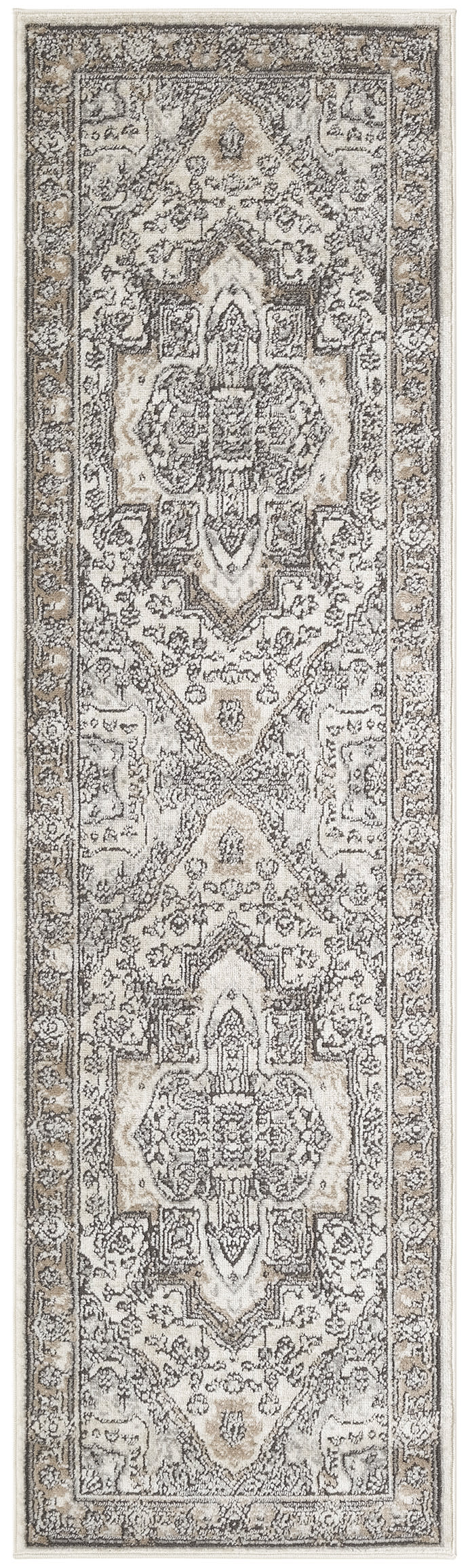Quarry QUA18 Ivory Grey Taupe Rug - Runner