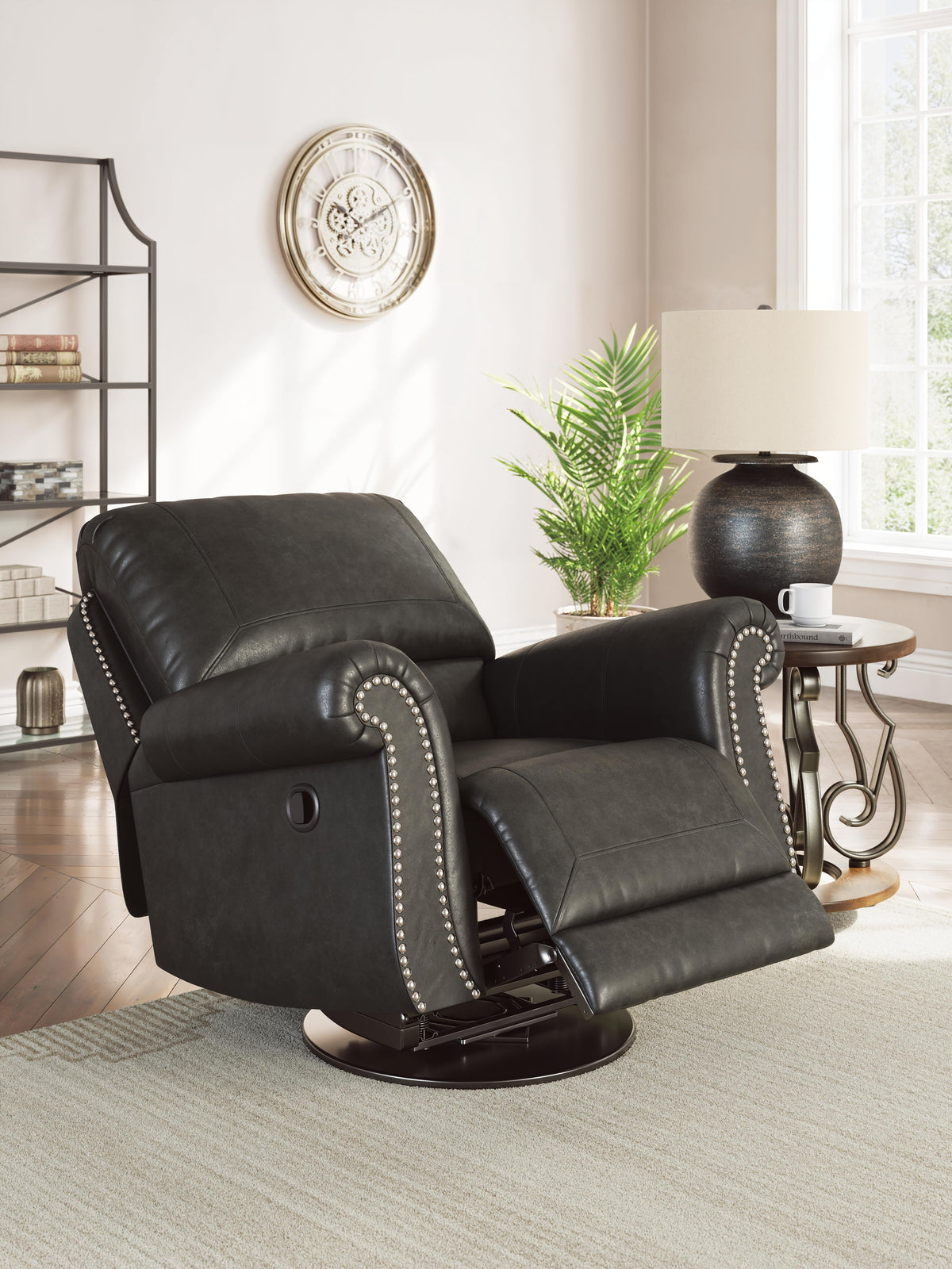 Chasemore Swivel Glider Recliner Faux Leather