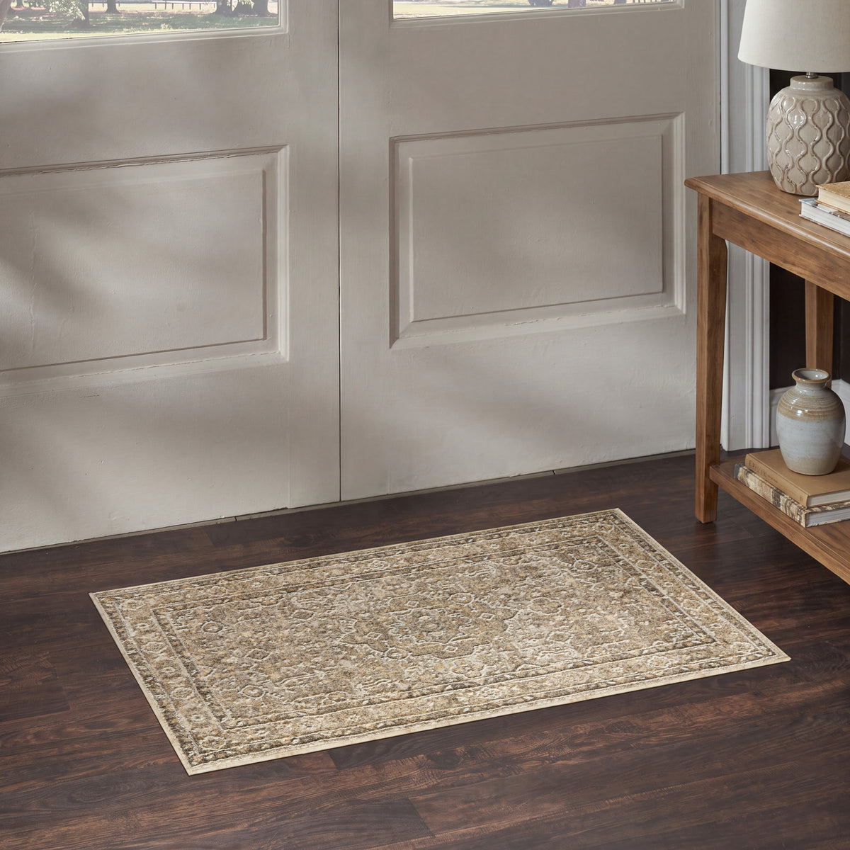 Retreat RET02 Grey Rug - room scene