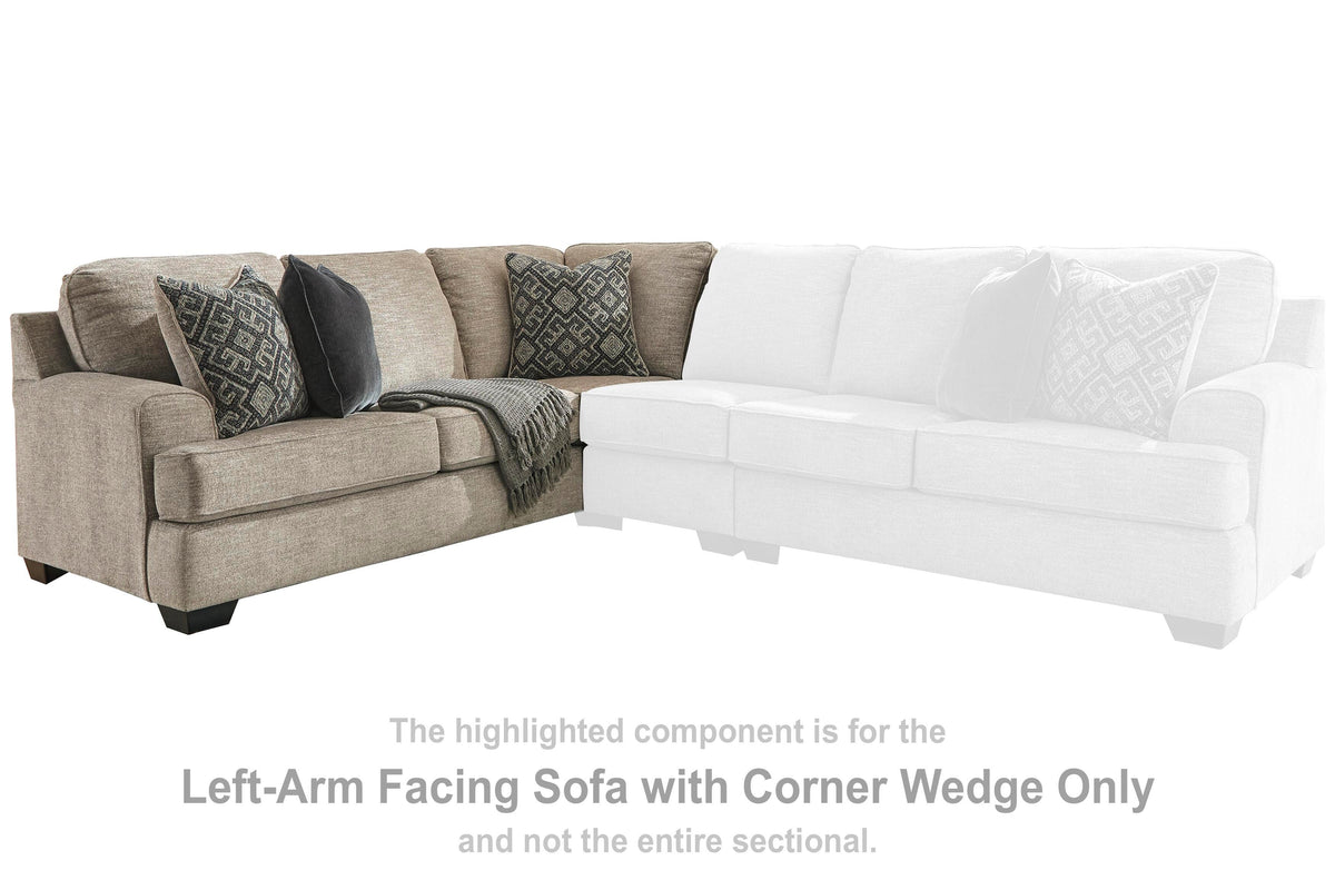 Bovarian LAF Sofa w/Corner Wedge Chenille