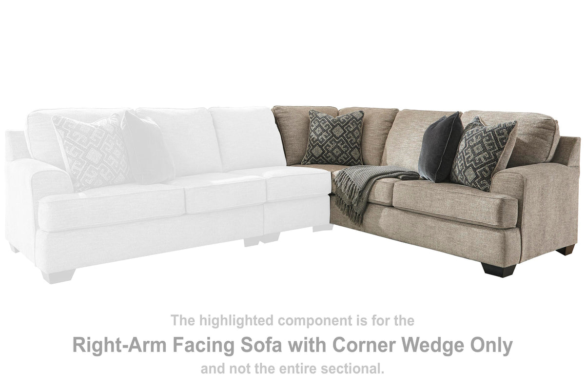 Bovarian RAF Sofa w/Corner Wedge Chenille