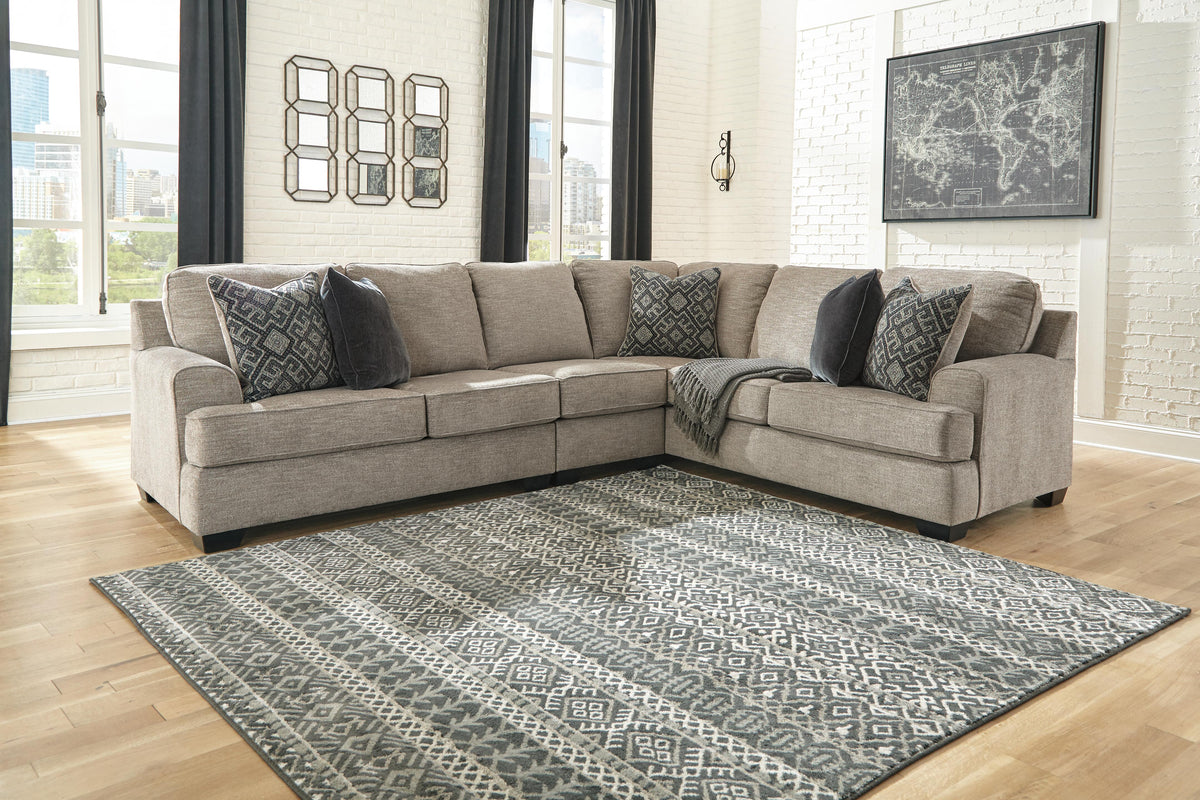 Bovarian 3-Piece Sectional Chenille