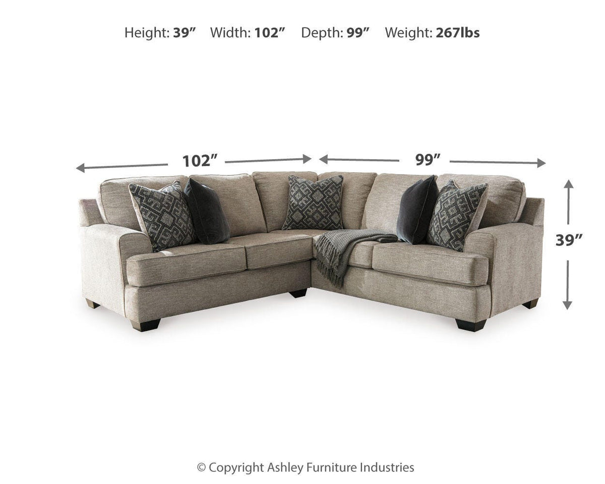 Bovarian 2-Piece Sectional Chenille