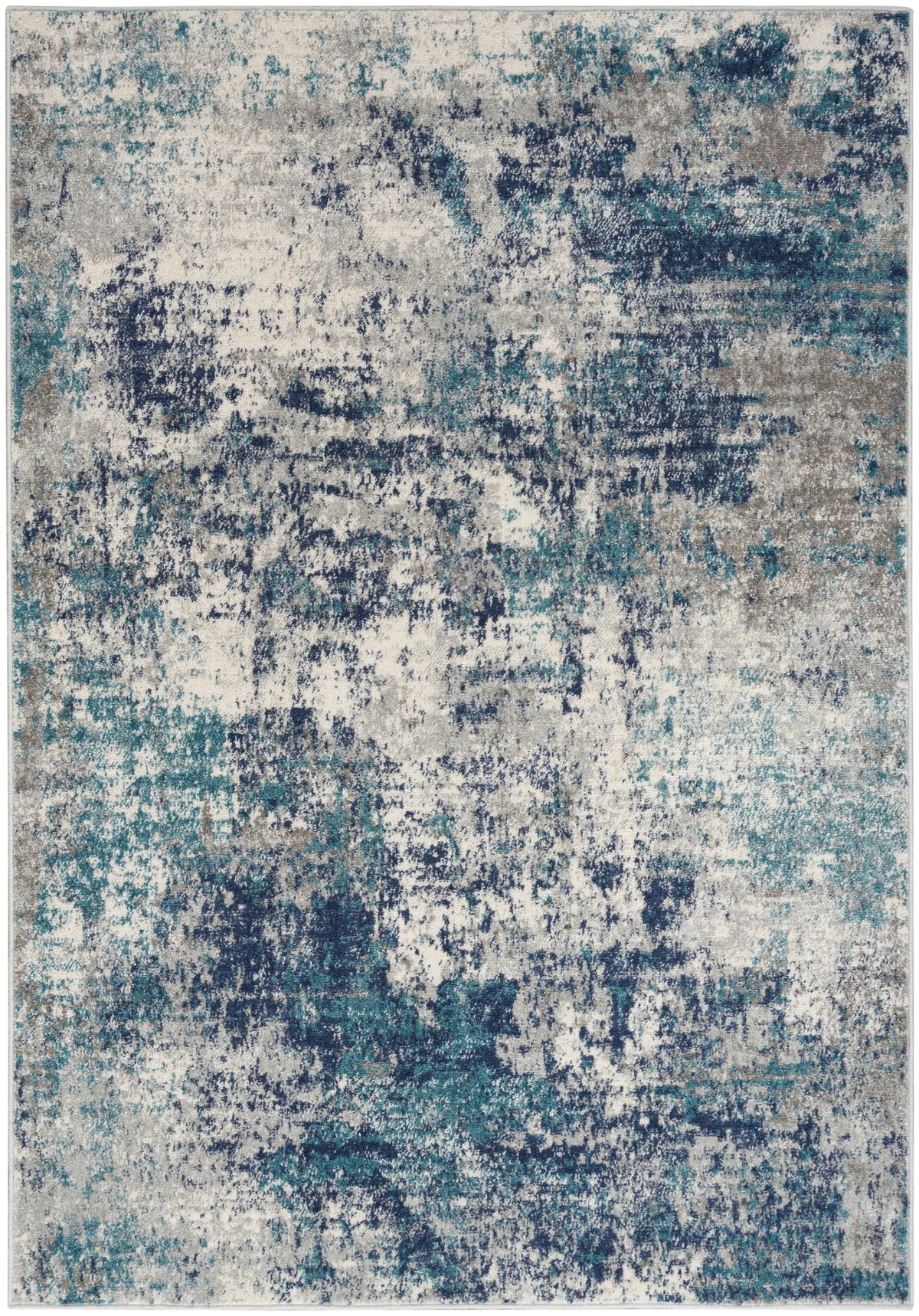 Passion PSN36 Ivory Teal Rug - Rectangle