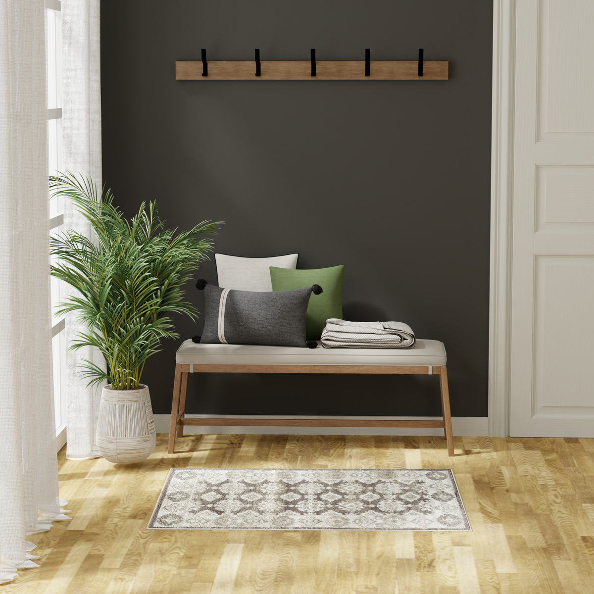 Dekor DEK02 Ivory Brown Rug - room scene