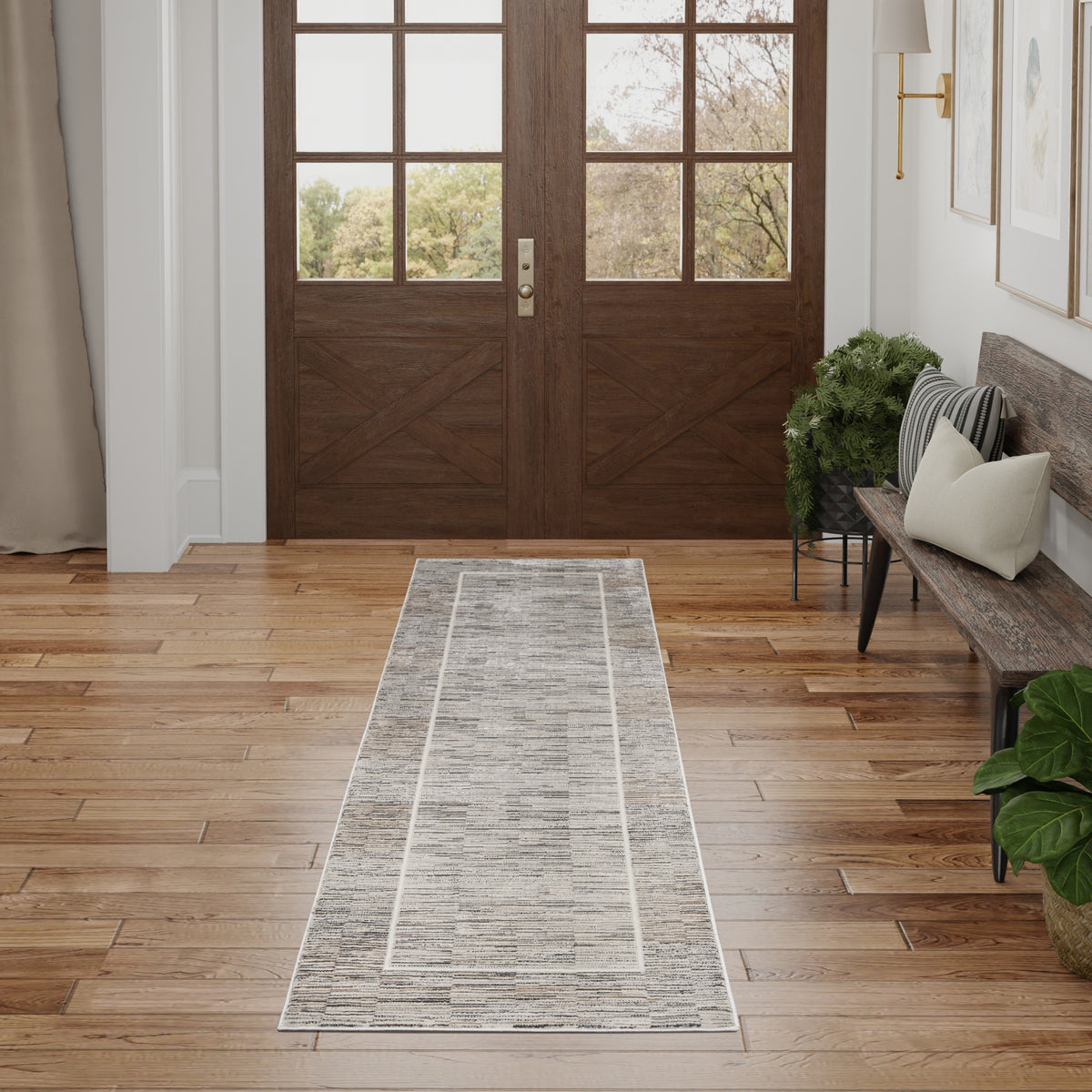 Desire DSR02 Charcoal Grey Rug - room scene