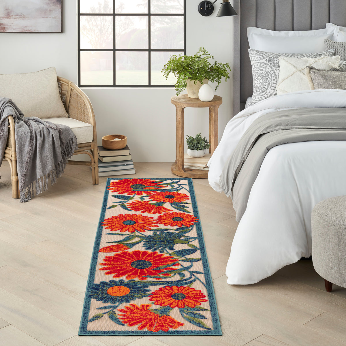 Aloha ALH33 Ivory Multicolor Rug - room scene