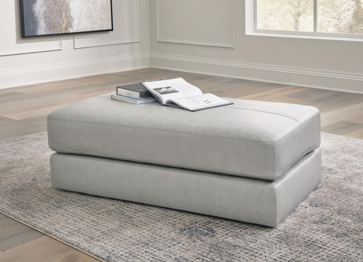 Amiata Oversized Accent Ottoman Leather