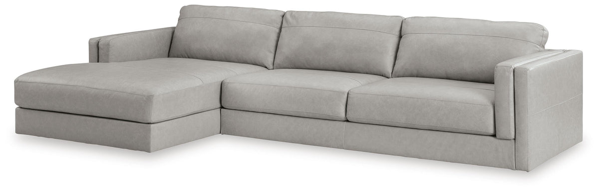 Amiata 2-Piece Sectional with Chaise Leather