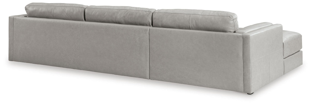 Amiata 2-Piece Sectional with Chaise Leather