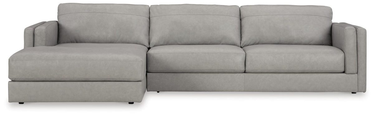 Amiata 2-Piece Sectional with Chaise Leather