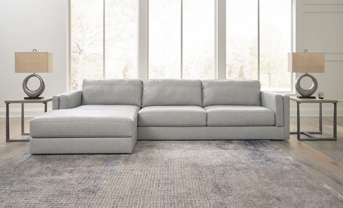 Amiata 2-Piece Sectional with Chaise Leather