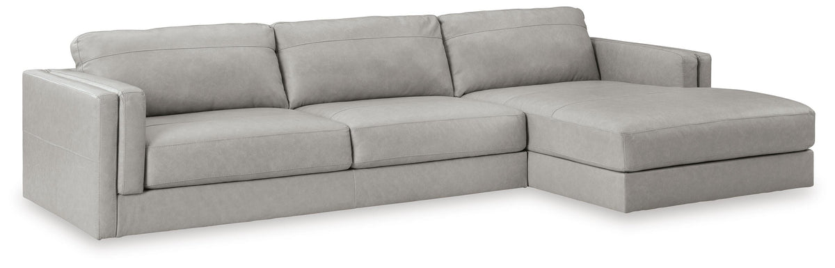 Amiata 2-Piece Sectional with Chaise Leather