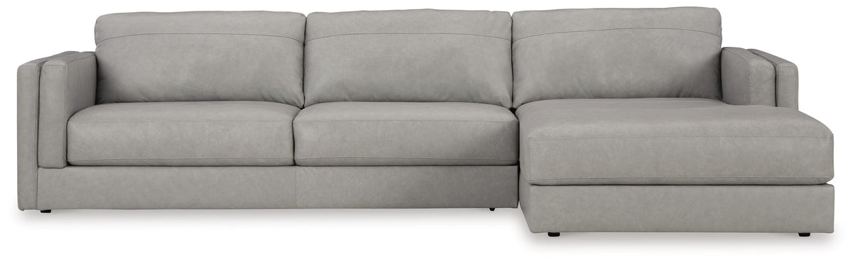 Amiata 2-Piece Sectional with Chaise Leather