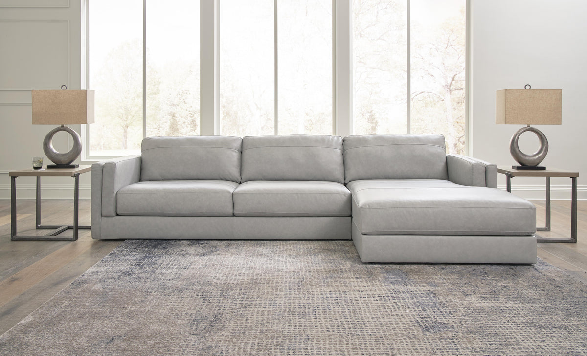 Amiata 2-Piece Sectional with Chaise Leather