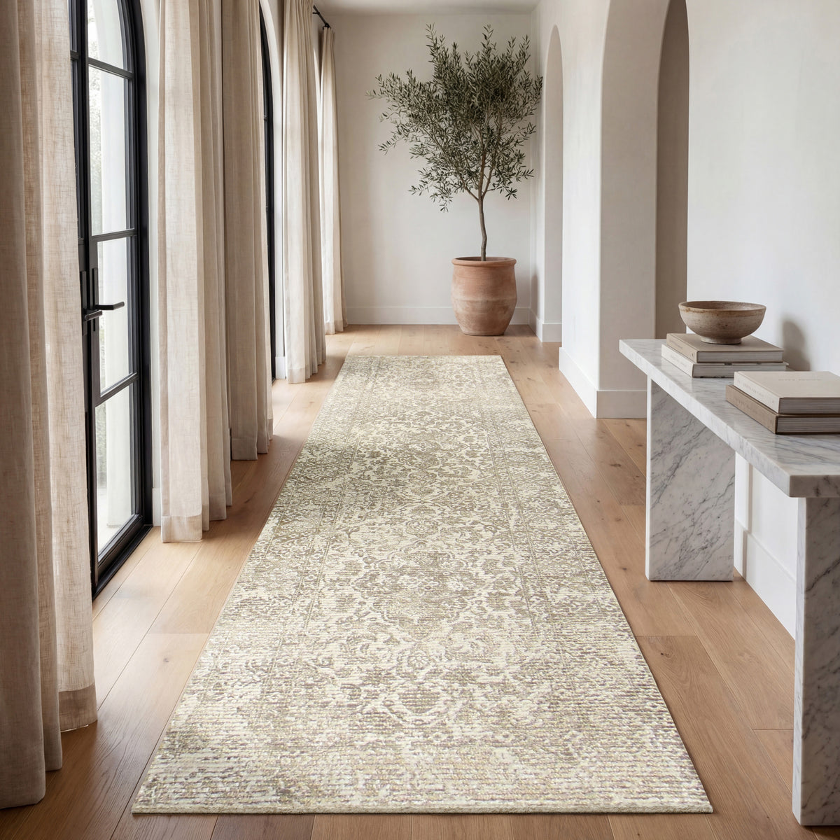 Azalea AZA01 Ivory Beige Rug - room scene