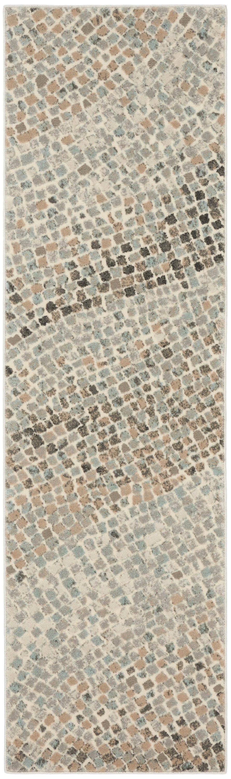 Marmara MRA02 Ivory Teal Grey Rug - Runner