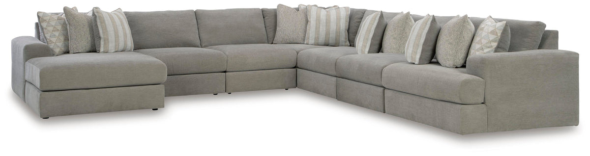 Avaliyah 7-Piece Sectional with Chaise Chenille