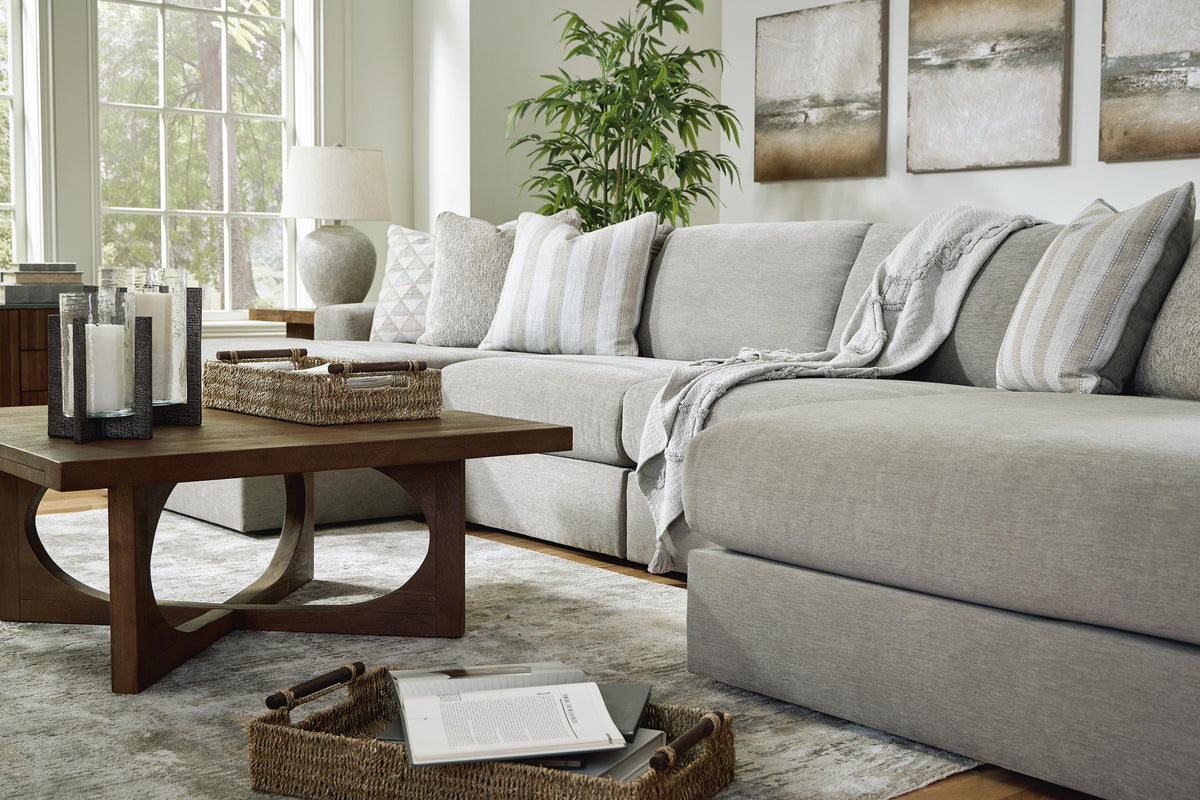 Avaliyah 4-Piece Double Chaise Sectional Chenille