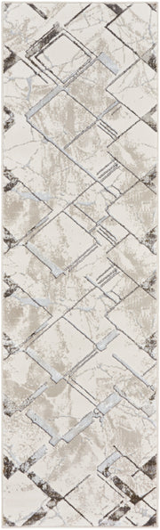 Glitz GLZ02 Ivory Grey Rug - Runner