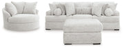 Cuddle Plush 3-Piece Sectional, Chair and Ottoman