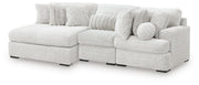 Cuddle Plush 3-Piece Sectional with Chaise Velvet Chenille