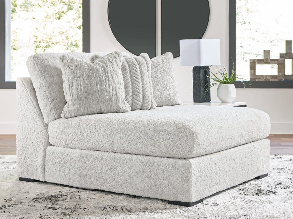 Cuddle Plush Oversized Armless Chaise Velvet Chenille