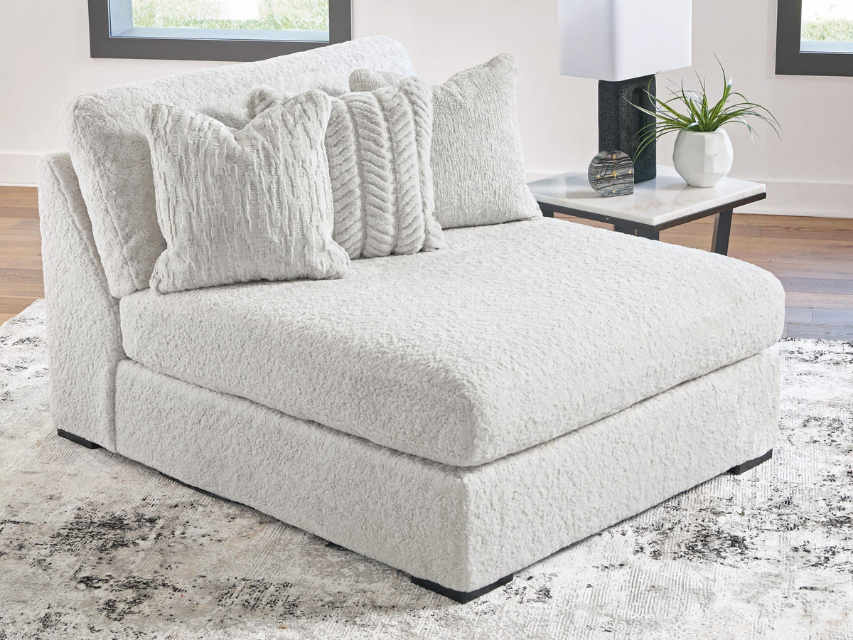 Cuddle Plush Oversized Armless Chaise Velvet Chenille