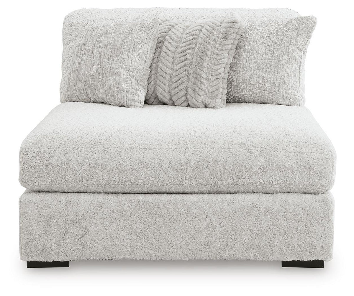 Cuddle Plush Oversized Armless Chaise Velvet Chenille