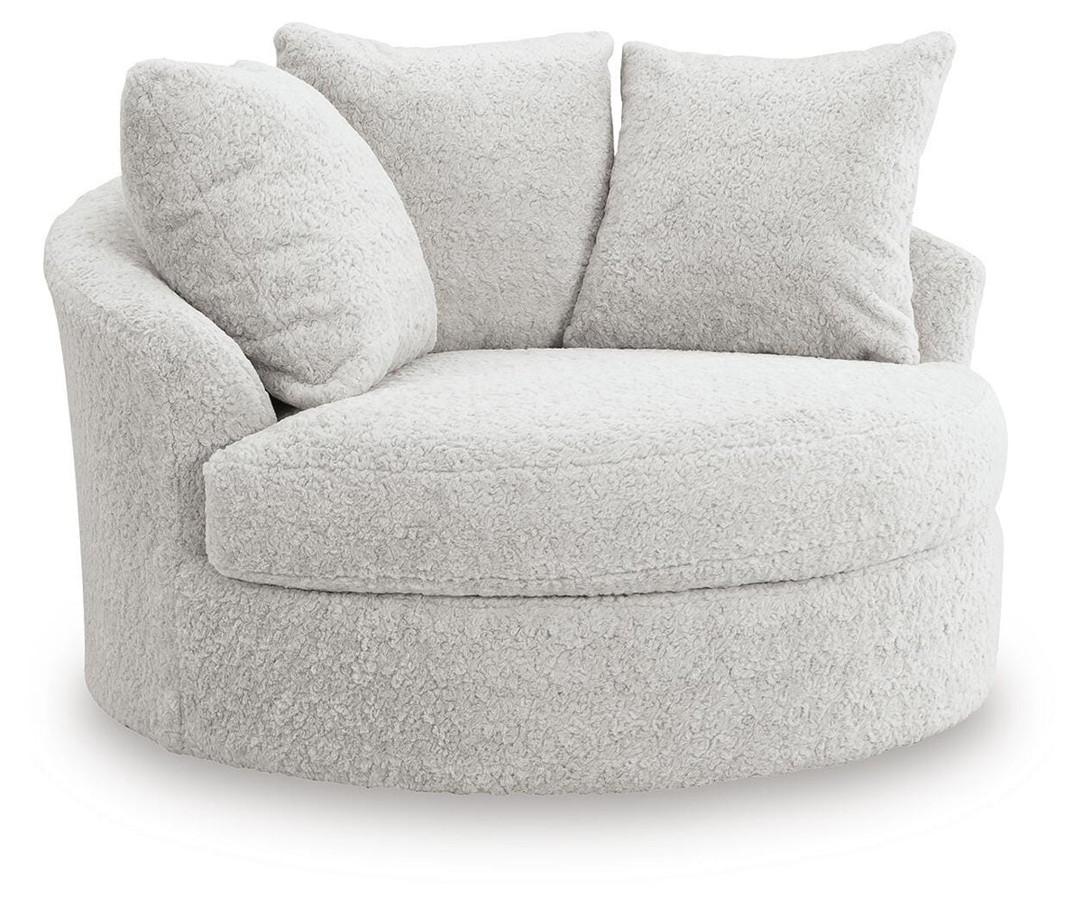 Cuddle Plush 3-Piece Sectional, Chair and Ottoman