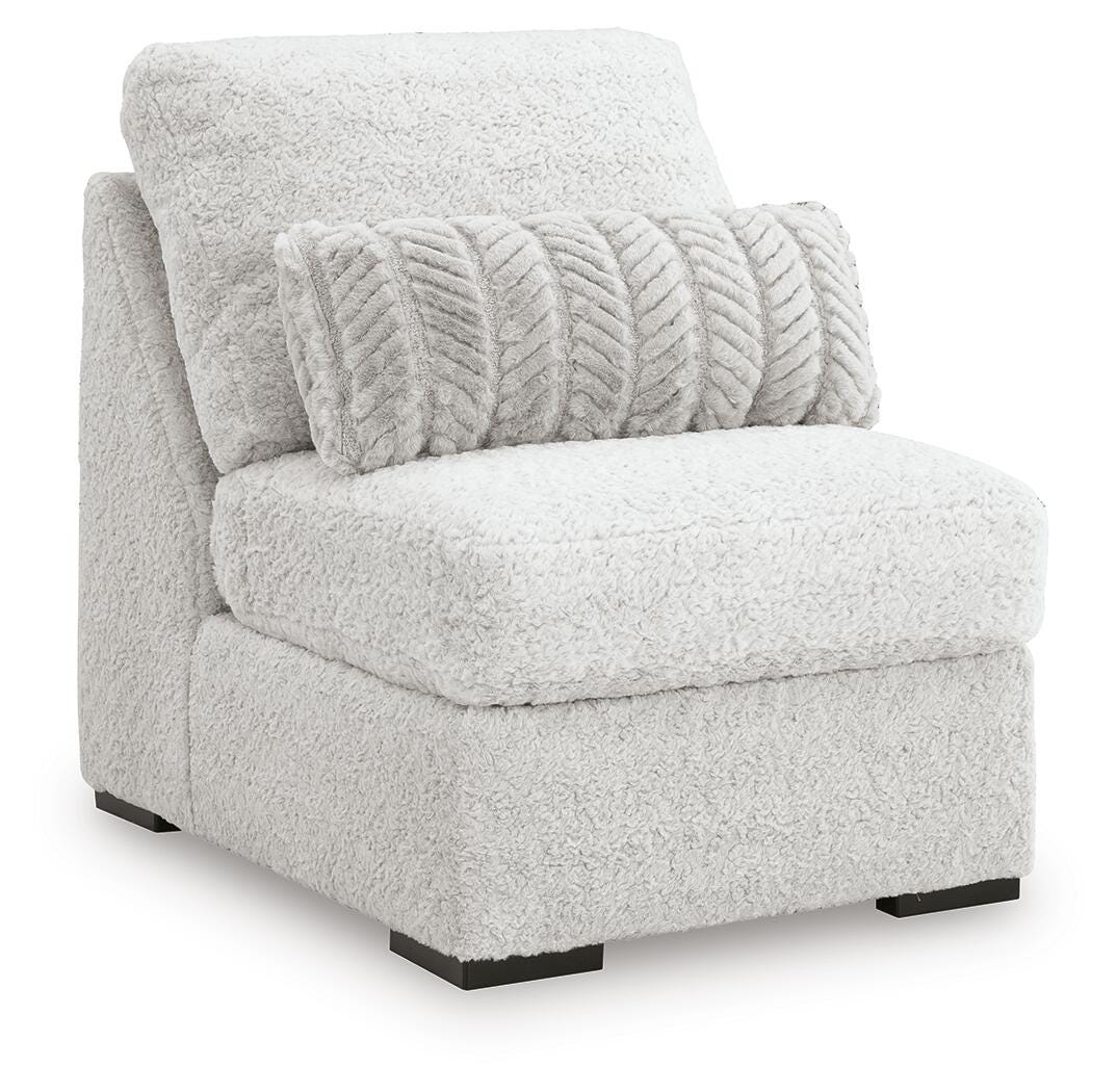 Cuddle Plush Armless Chair Velvet Chenille