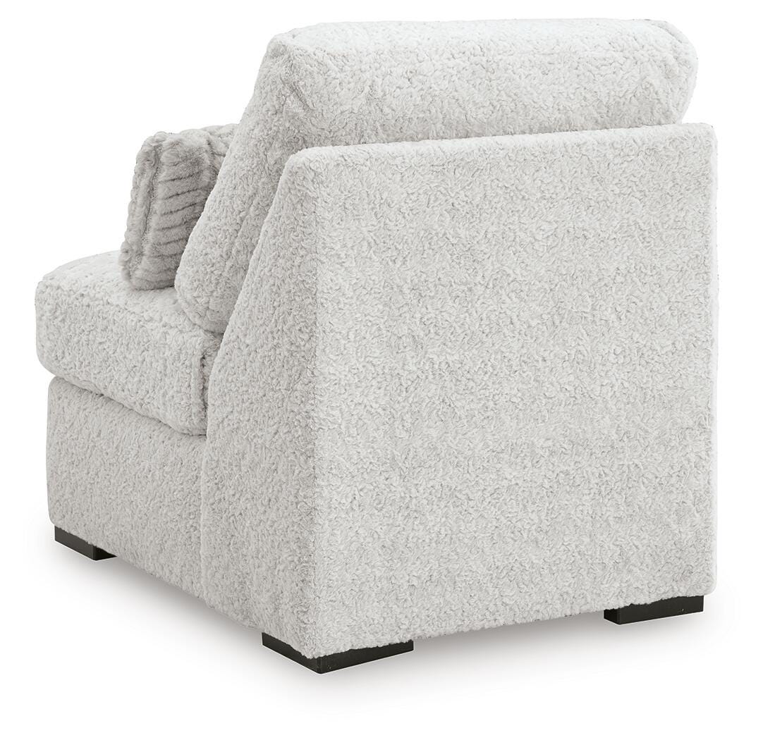 Cuddle Plush Armless Chair Velvet Chenille
