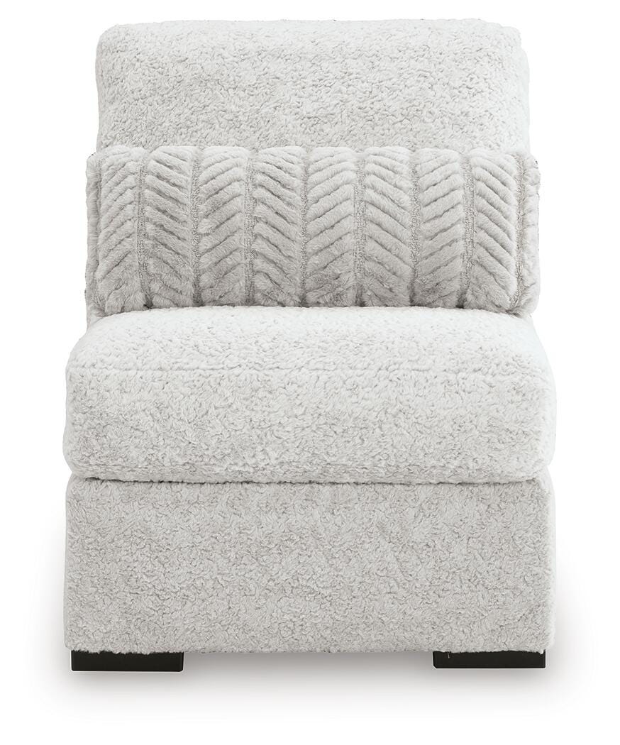 Cuddle Plush Armless Chair Velvet Chenille