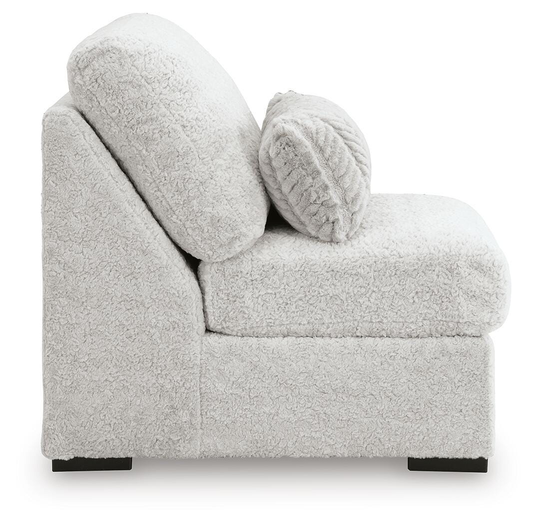Cuddle Plush 3-Piece Sectional, Chair and Ottoman