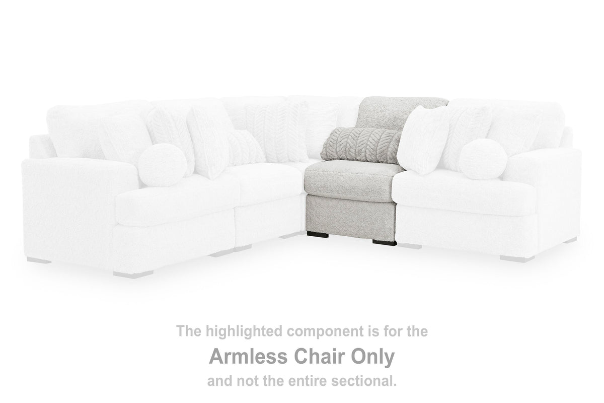 Cuddle Plush Armless Chair Velvet Chenille