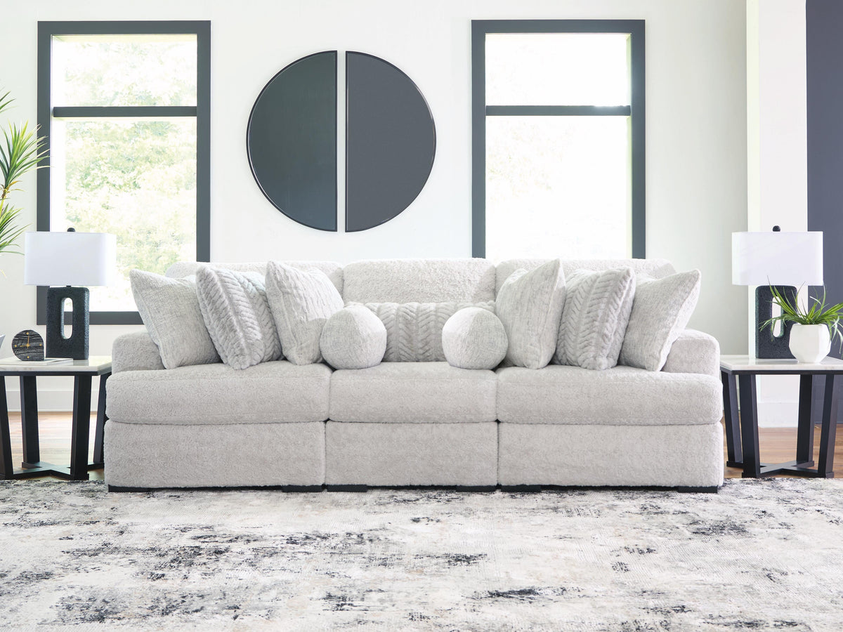 Cuddle Plush 3-Piece Sectional Velvet Chenille