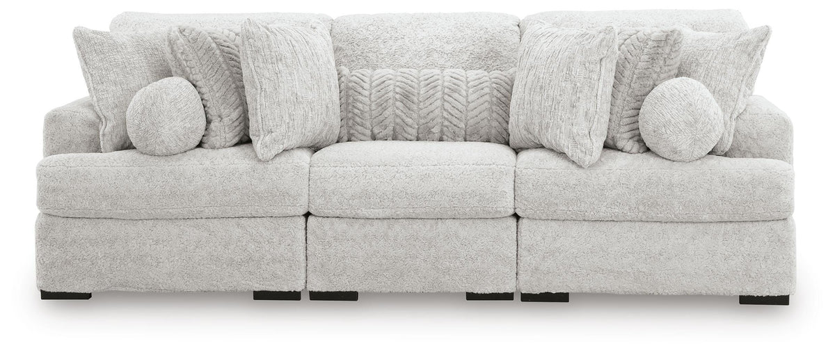 Cuddle Plush 3-Piece Sectional Velvet Chenille