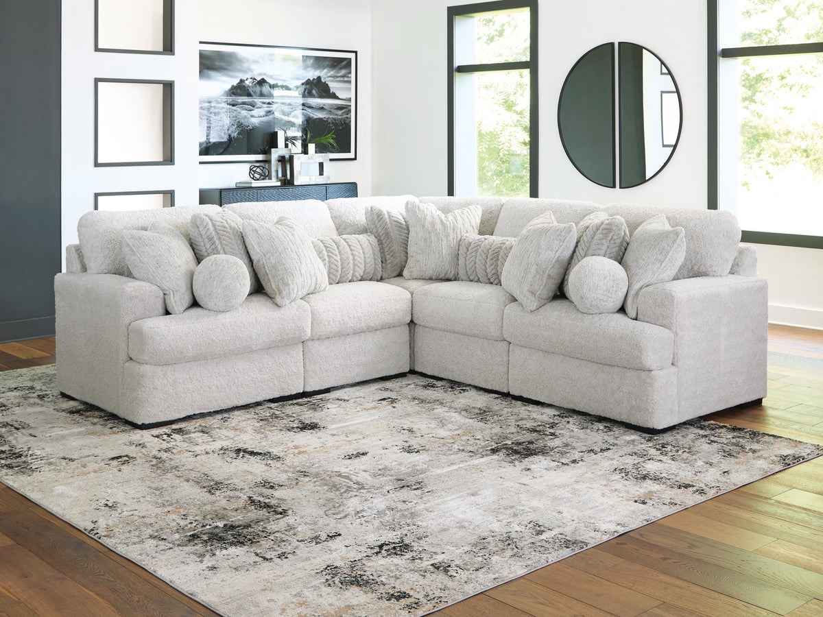 Cuddle Plush 5-Piece Sectional Velvet Chenille