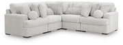 Cuddle Plush 5-Piece Sectional Velvet Chenille