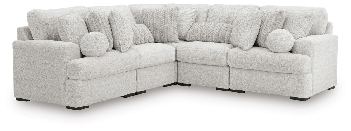 Cuddle Plush 5-Piece Sectional Velvet Chenille