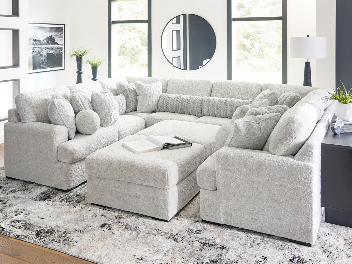 Cuddle Plush 10-Piece Sectional Velvet Chenille